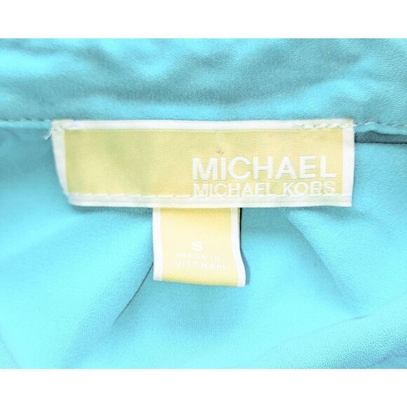 Michael Michael Kors Small Aqua Sheer Blouse - Picture 6 of 7